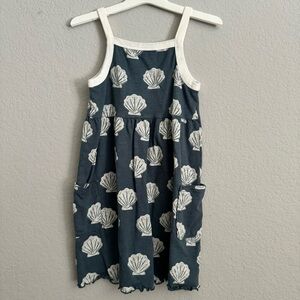 Little Co. 4T Blue & white seashells dress